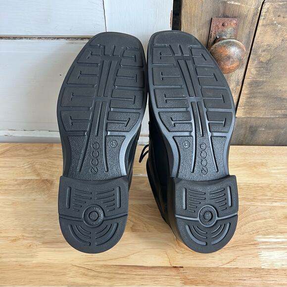 ECCO Shoes Mens EU 43 Black Plain Toe Oxford Casual Comfort - Picture 7 of 16